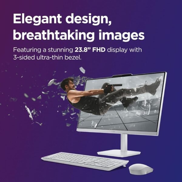 Lenovo A100 All in one Intel® N100 23.8" FHD (1920x1080) 3-Side Edgeless All-in-One Desktop